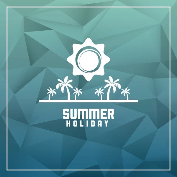 Sommar design. Palm tree ikon. polygon design — Stock vektor