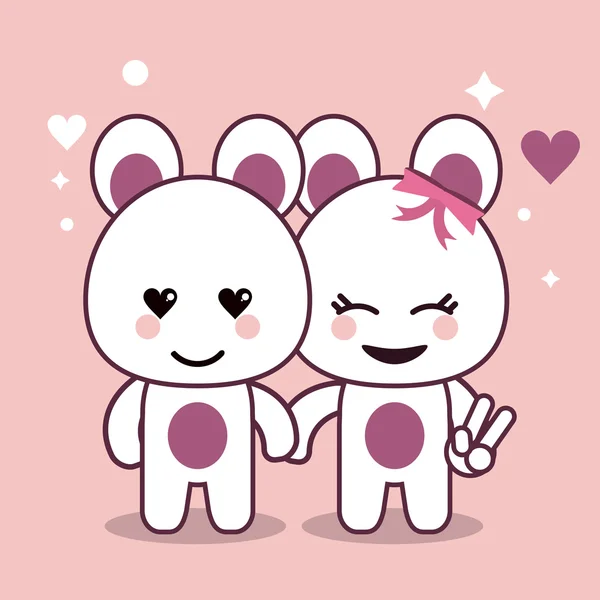 Icono de Kawaii. diseño de dibujos animados oso. Gráfico vectorial — Vector de stock