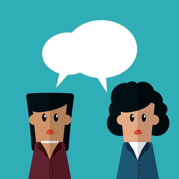 Пузырь с женским лицом. Коммуникационный дизайн. векторная гра
