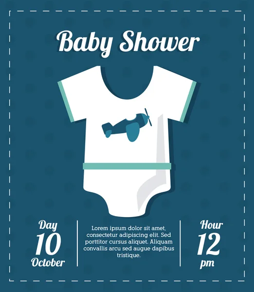Diseño de Baby Shower. icono de tela de pijama. gráfico vectorial — Vector de stock