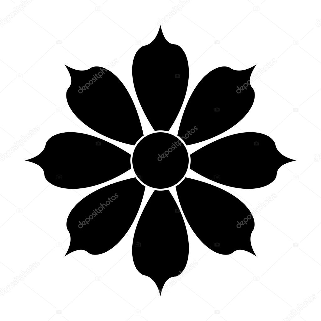Black flower icon Stock Vector Image by ©jemastock 114180714