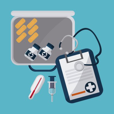 Tıbbi simgeleri tasarım, vektör çizim