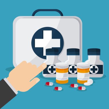 Tıbbi simgeleri tasarım, vektör çizim