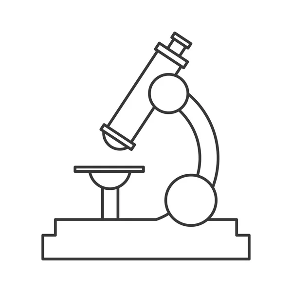 Ícone de microscópio cinza — Vetor de Stock