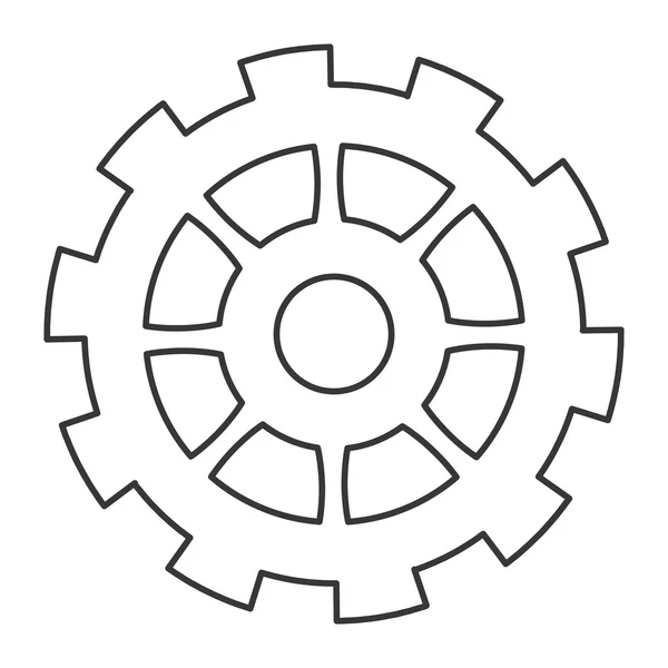 Ícone de engrenagem única —  Vetores de Stock