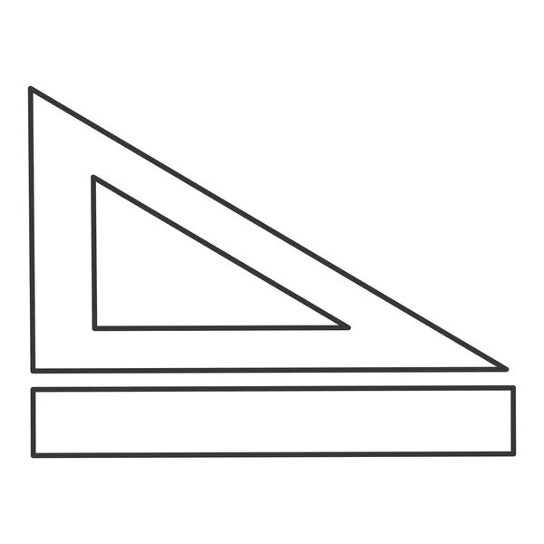 Righello e impostare l'icona quadrata — Vettoriale Stock