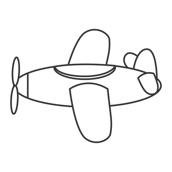 Spielzeugflugzeug-Ikone — Stockvektor