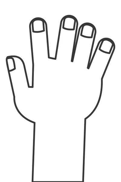 Значок правой руки — стоковый вектор