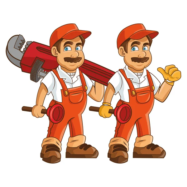 Plumbing service. Plumber cartoon design. vector graphic — Stock Vector