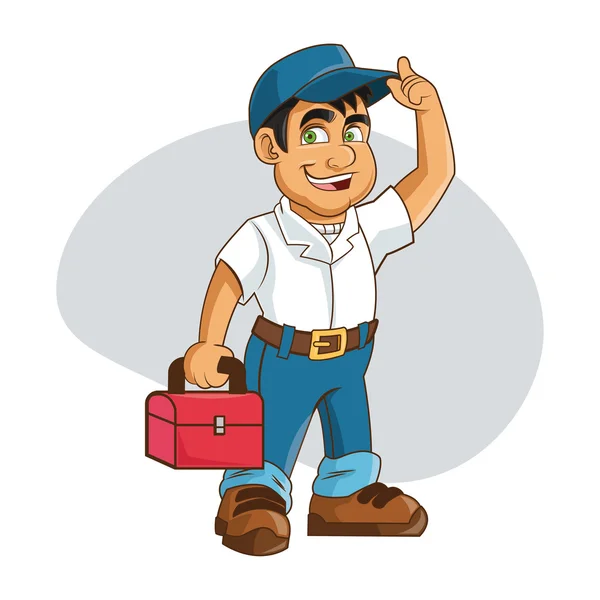 Plumbing service. Plumber cartoon design. vector graphic — Stock Vector