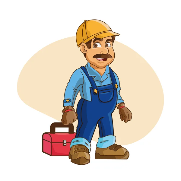 Plumbing service. Plumber cartoon design. vector graphic — Stock Vector