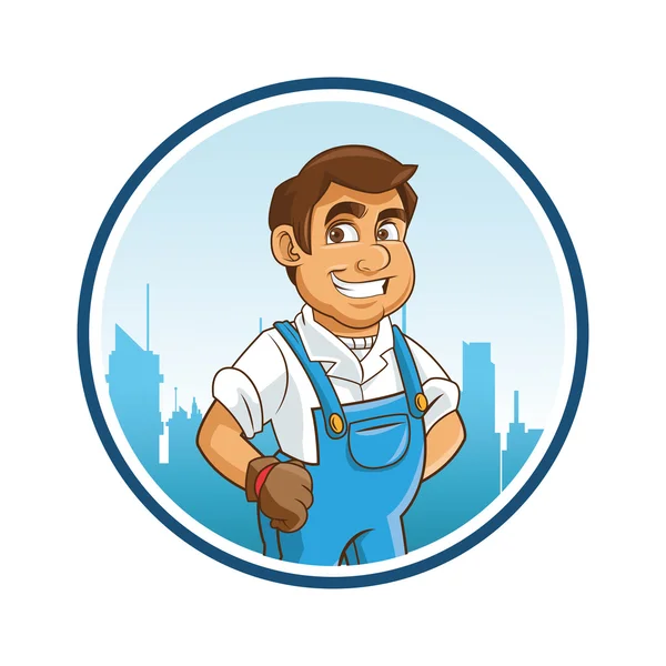 Plumbing service. Plumber cartoon design. vector graphic — Stock Vector