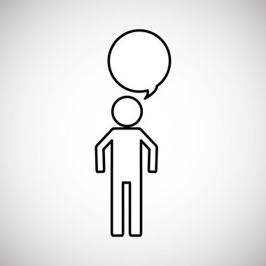 kabarcık konuşma ile kişi simgesi