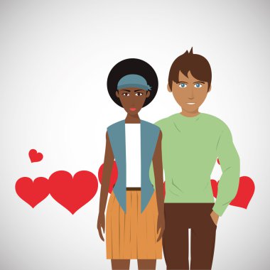 Tasarım seviyorum. Romantik simgesi. Derma illüstrasyon, vektör grafik