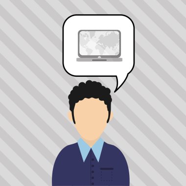 İletişim tasarımı. balonu simgesinin. Düz illüstrasyon, vector gra