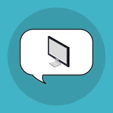 İletişim tasarımı. balonu simgesinin. Düz illüstrasyon, vector gra