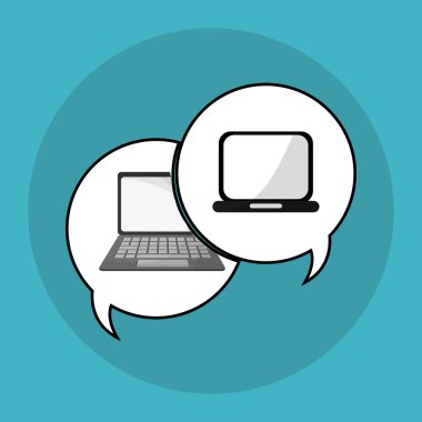 İletişim tasarımı. balonu simgesinin. Düz illüstrasyon, vector gra