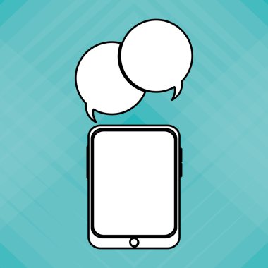 İletişim tasarımı. balonu simgesinin. Düz illüstrasyon, vector gra