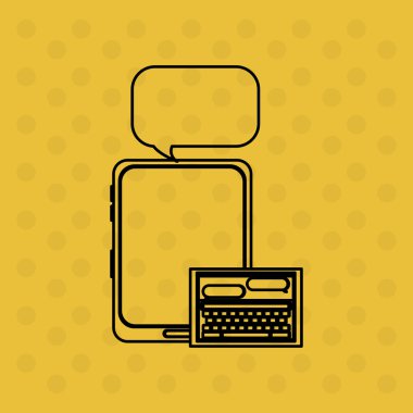 İletişim tasarımı. balonu simgesinin. Düz illüstrasyon, vector gra