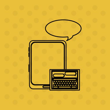 İletişim tasarımı. balonu simgesinin. Düz illüstrasyon, vector gra