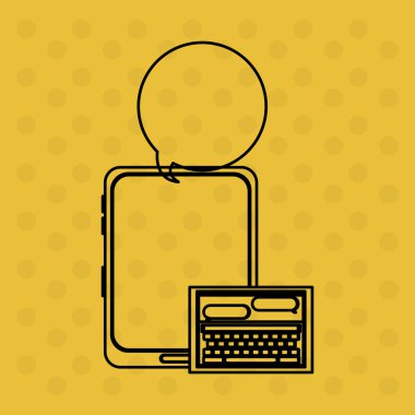 İletişim tasarımı. balonu simgesinin. Düz illüstrasyon, vector gra