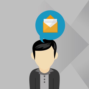 İletişim tasarımı. balonu simgesinin. Düz illüstrasyon, vector gra