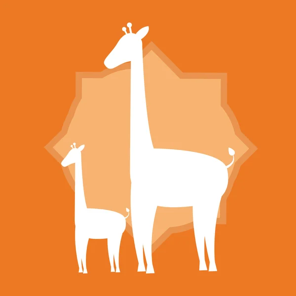 Animal Design. Giraffensymbol. isolierte Abbildung, Vektor — Stockvektor