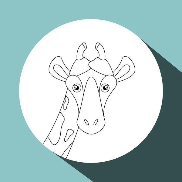 Animal Design. Giraffensymbol. isolierte Abbildung, Vektor — Stockvektor