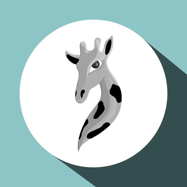 Dierlijke ontwerp. Giraffe pictogram. Geïsoleerde illustratie, vector — Stockvector