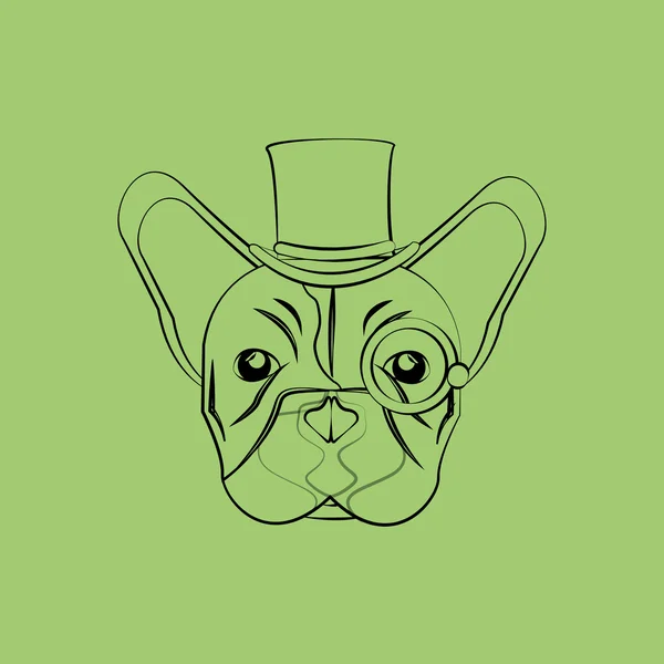 Animal Design. Französische Bulldog-Ikone. isolierte Abbildung, Vektor — Stockvektor