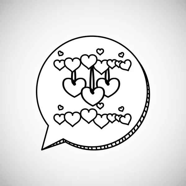 Love design. Romantic icon. Colorfull illustration, vector graph — Stock Vector