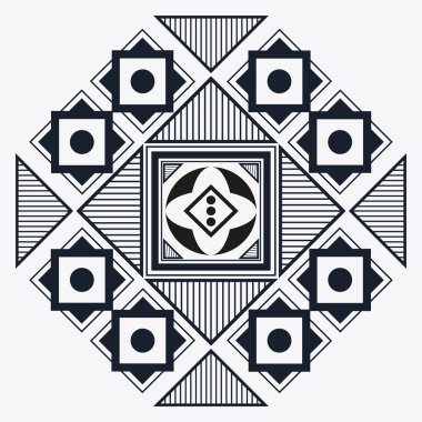 Aşiret tasarım. siyah ve beyaz soyut resim. vektör grafiği