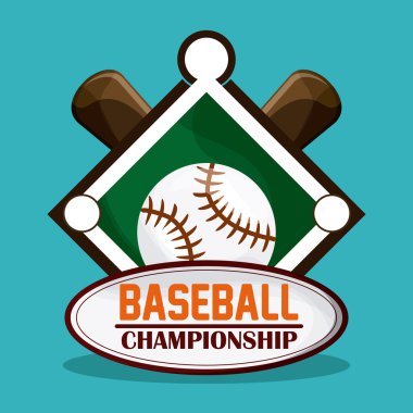 Beyzbol tasarım. Spor kavram. Düz illüstrasyon