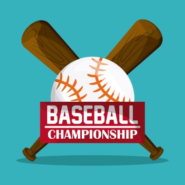 Beyzbol tasarım. Spor kavram. Düz illüstrasyon