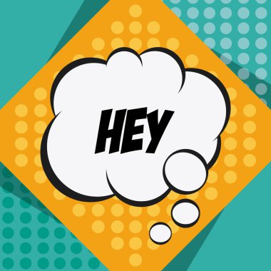 Pop sanat iletişim balonu, vektör çizim