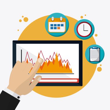 renkli webinar simgesinin üzerine beyaz arka plan, vektör çizim