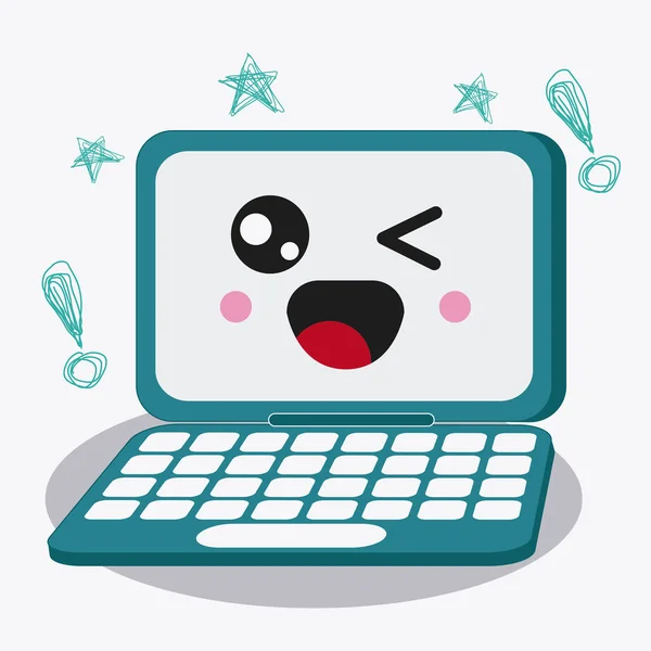 Kawaii laptop icon Stock Vector Image by ©jemastock #120380936