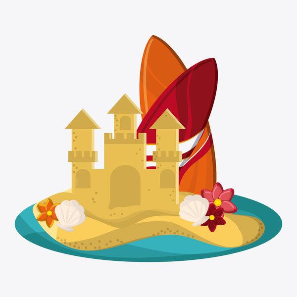 Summer design. vacation concept. Flat illustration