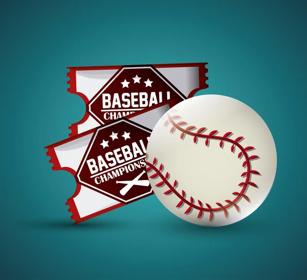 Conception de baseball. concept sportif. Illustration plate — Image vectorielle