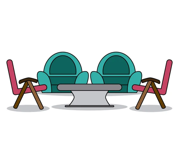 Home cadeiras relacionadas, ilustração vetorial, ilustração vetorial —  Vetores de Stock