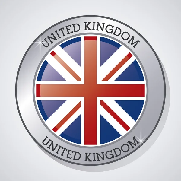 Ícone da bandeira. Reino Unido design. gráfico vetorial — Vetor de Stock