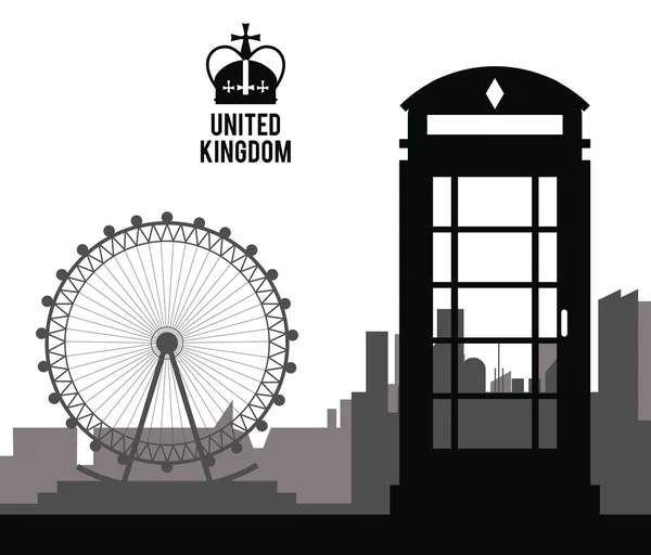 Icono del teléfono. Reino Unido diseño. gráfico vectorial — Archivo Imágenes Vectoriales