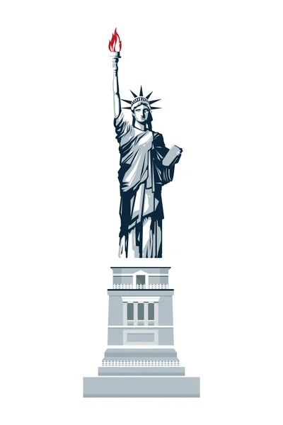 Estatua de la Libertad icono — Vector de stock