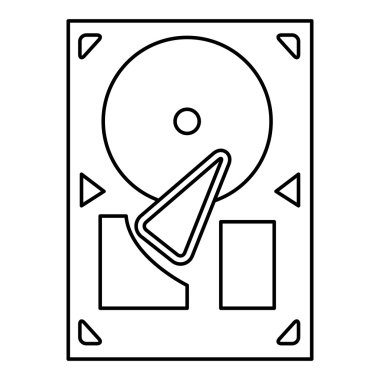 siyah çizgi gramofon simgesi