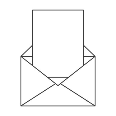 zarf simgesi geliyor kağıt ile