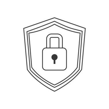 kilit simgesi ile kalkan