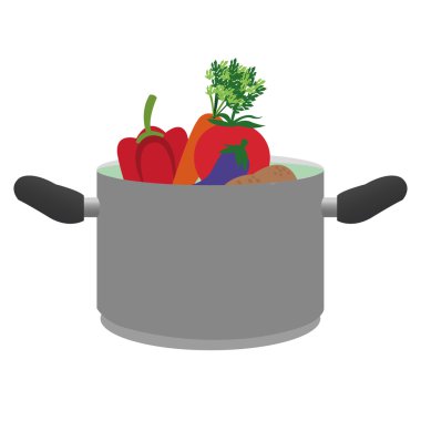 Pot ile sebze simgesi