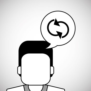 İletişim tasarımı. Ortam simgesi. Düz illüstrasyon, vektör grafiği