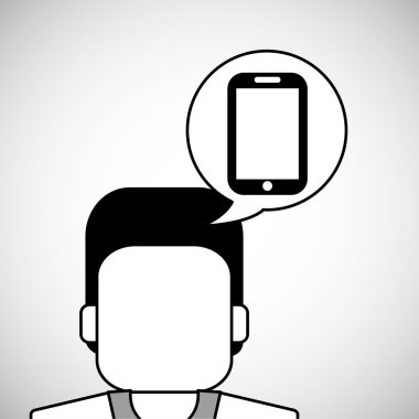 İletişim tasarımı. Ortam simgesi. Düz illüstrasyon, vektör grafiği