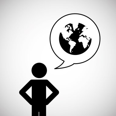 İletişim tasarımı. Ortam simgesi. Düz illüstrasyon, vektör grafiği